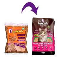 Granulado Ipet Woods de Madeira para Gatos - 20 Kg - 2