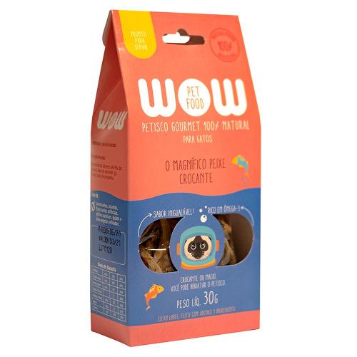 Petisco WOW Pet Food Super Premium para Gatos Sabor Peixe - 30g