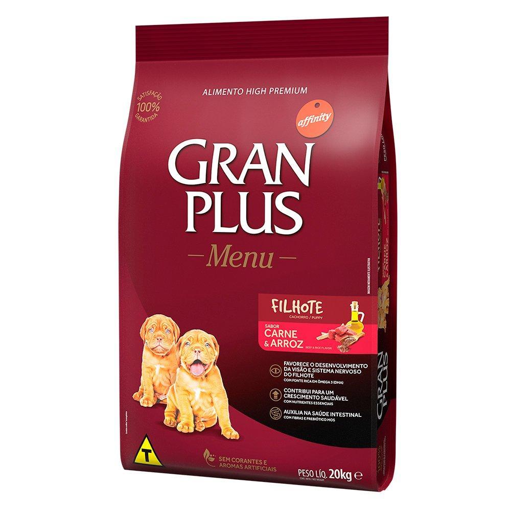 Ração GranPlus Menu Carne e Arroz para Cães Filhotes - 20 Kg - 3