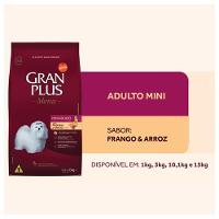 Ração GranPlus Frango e Arroz Cães Adultos Mini - 10,1Kg - 3