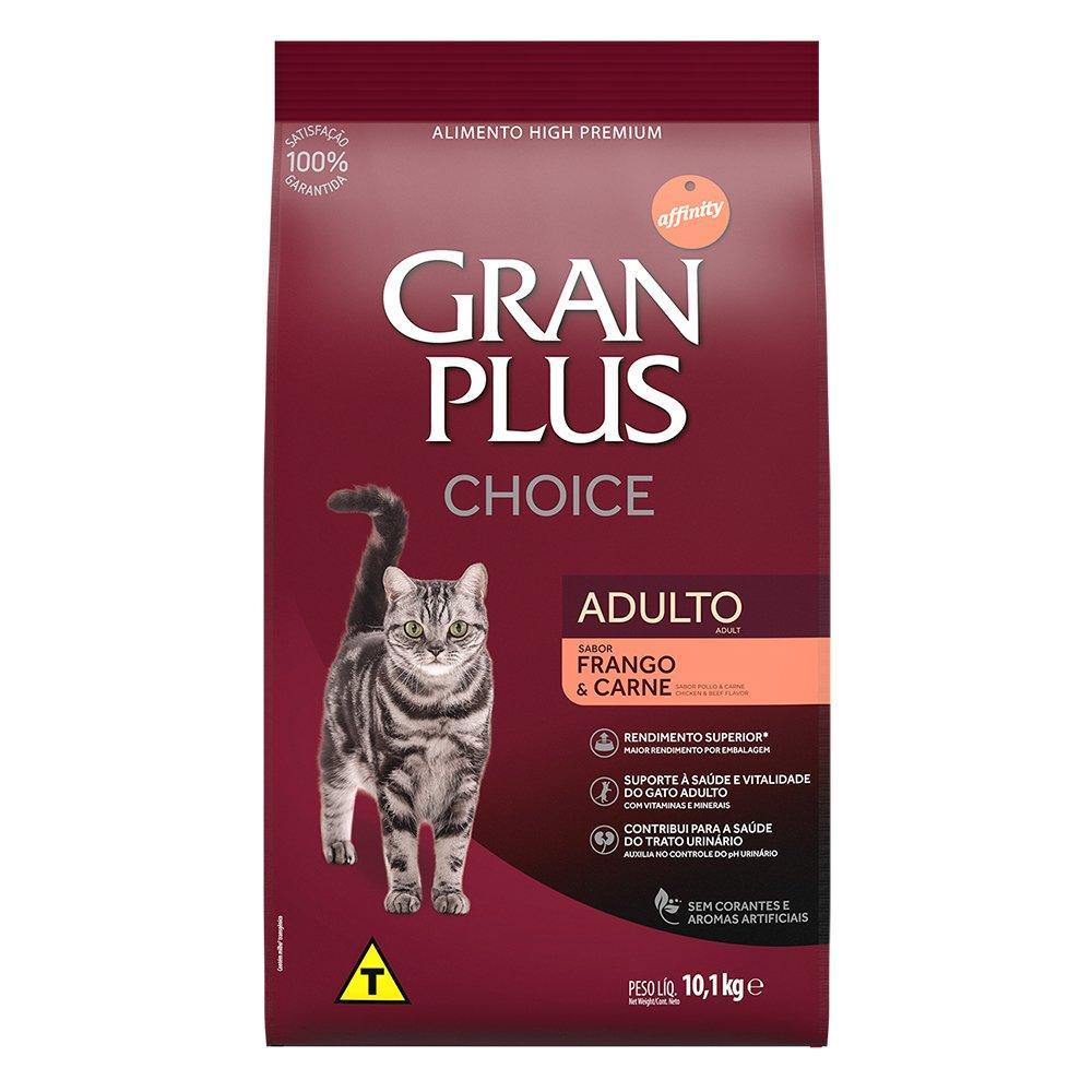 Ração GranPlus Choice Frango e Carne Gatos Adultos - 10,1 Kg - 1