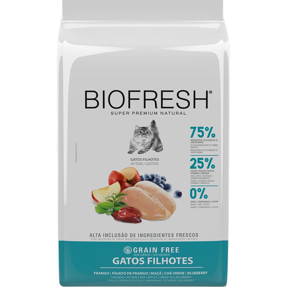 Ração Seca Biofresh Frango, Fígado de Frango, Maçã, Chá Verde e Blueberry para Gatos Filhotes - 1