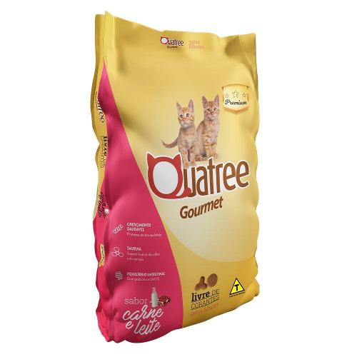 Ração Quatree Gourmet Carne e Leite Gatos Filhotes - 10,1 Kg