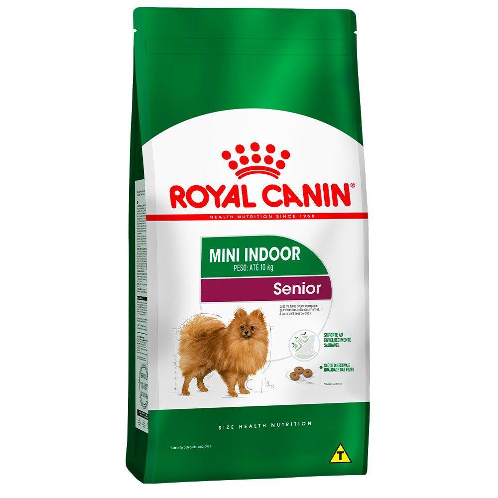 Ração Seca Royal Canin Mini Indoor Senior para Cães de Raças Pequenas com 8 Anos ou mais - 7,5 Kg - 1