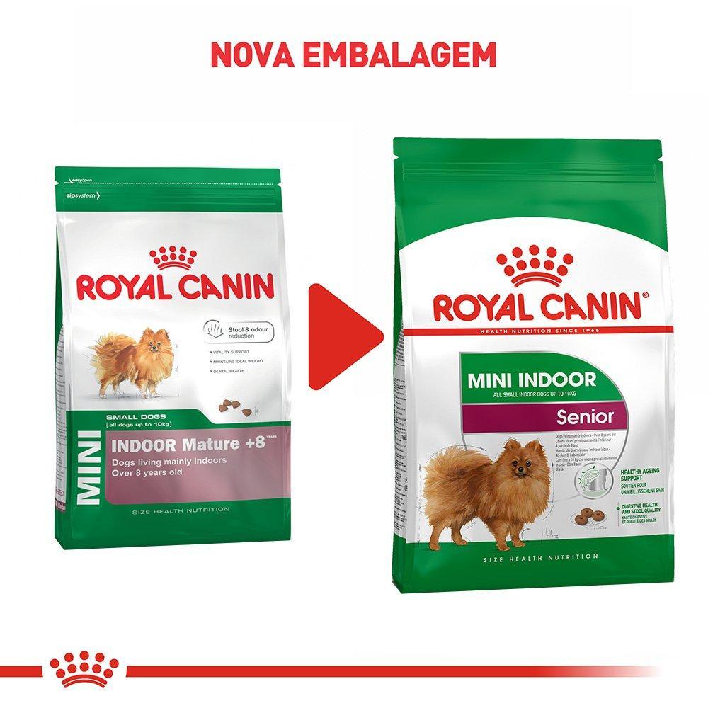Ração Seca Royal Canin Mini Indoor Senior para Cães de Raças Pequenas com 8 Anos ou mais - 7,5 Kg - 2