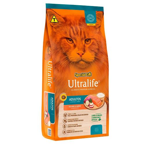 Ração Seca Special Cat Ultralife Salmão e Arroz para Gatos Adultos - 1 Kg
