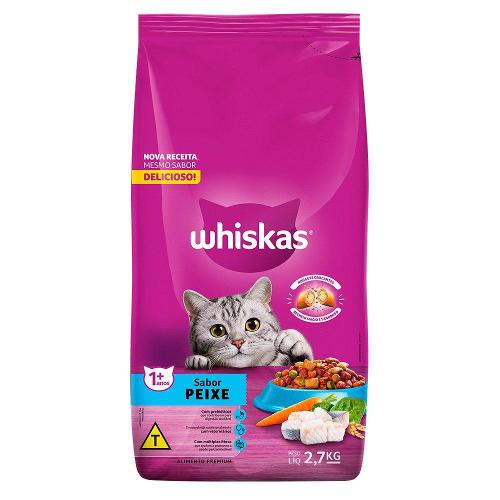 Ração Whiskas Peixe para Gatos Adultos - 2,7 Kg
