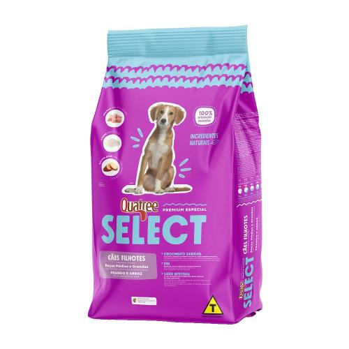 Ração Seca Quatree Select Frango e Arroz para Cães  Filhotes Raças Médias e Grandes - 20 Kg