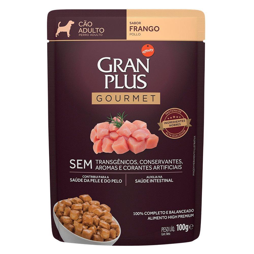 Ração Úmida GranPlus Sachê Gourmet Frango para Cães Adultos - 100 g - 1