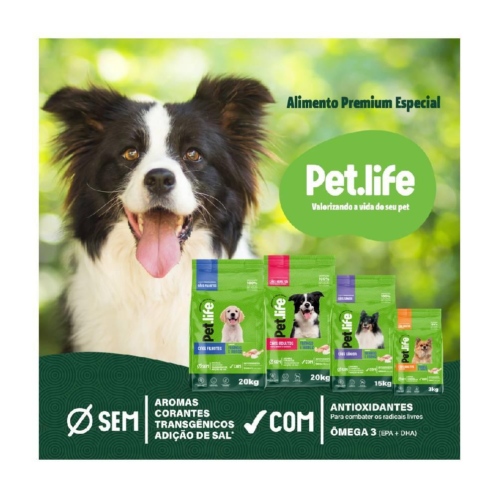 Ração Seca Pet.life Frango e Arroz para Cães Adultos Porte Mini - 15 Kg - 7