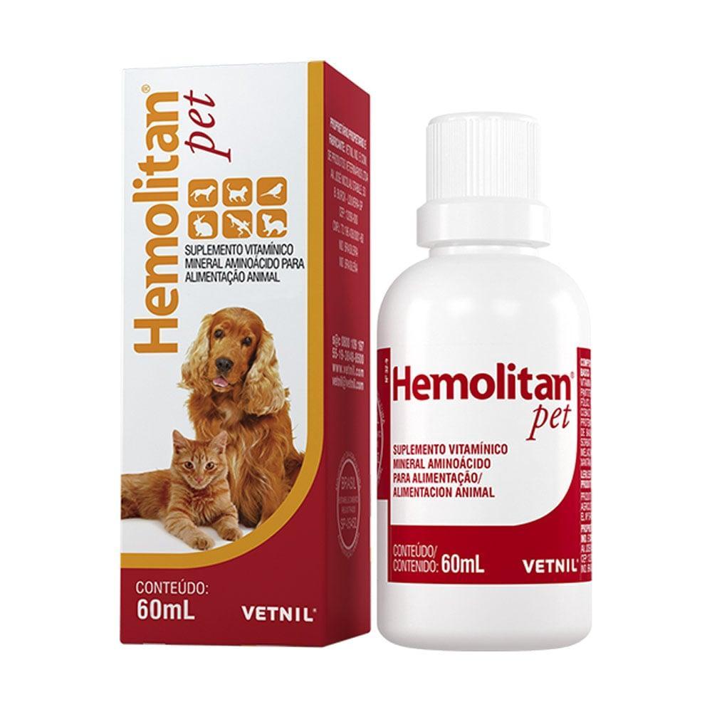 Suplemento Vitamínico Hemolitan Pet Gotas - 60 mL - 3
