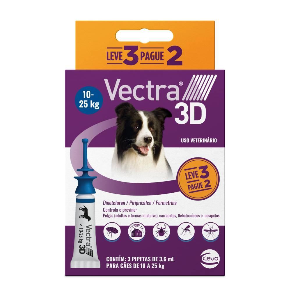 Vectra 3D para Cães de 10 a 25 Kg 3,6 mL - Leve 3 Pague 2 - 1