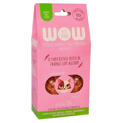 Petisco WOW Pet Food Super Premium para Gatos Sabor Alecrim e Frango - 50g