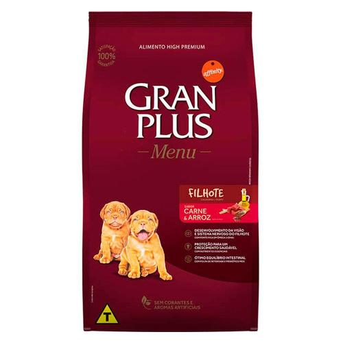 Ração GranPlus Menu Carne e Arroz Cães Filhotes - 10,1 Kg
