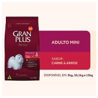 Ração GranPlus Menu Carne e Arroz Cães Adultos Mini- 10,1 Kg - 3