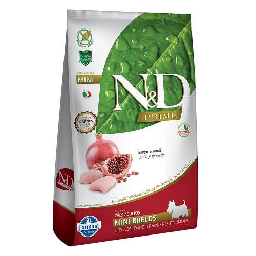 Ração Farmina N&D Prime Frango e Romã Cães Adultos Raças Pequenas - 800 g