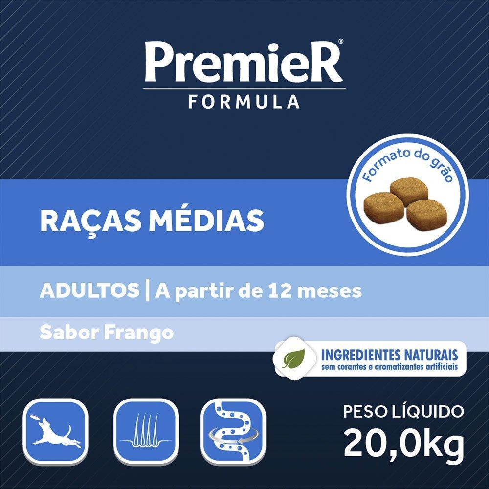 Ração Premier Pet Formula Frango Cães Adultos Raças Médias - 20 Kg - 3