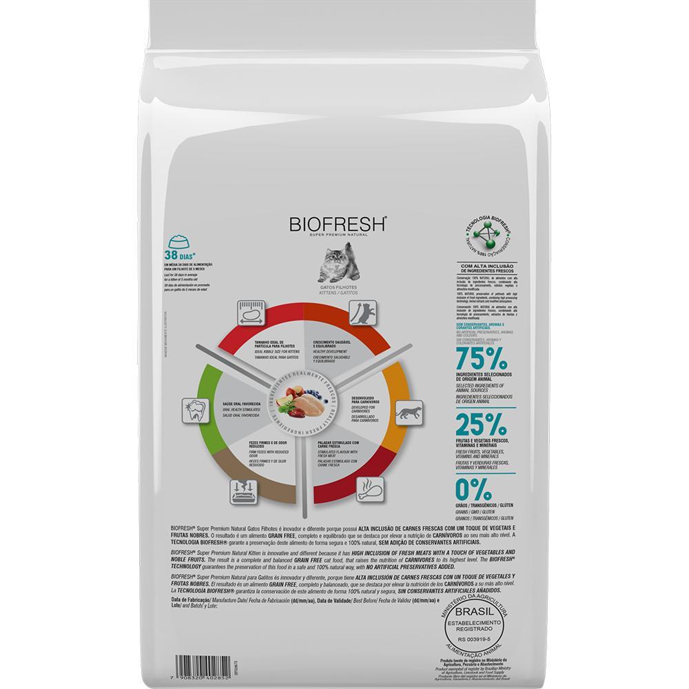 Ração Seca Biofresh Frango, Fígado de Frango, Maçã, Chá Verde e Blueberry para Gatos Filhotes - 2