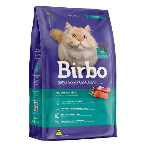 Ração Seca Birbo Frutos do Mar para Gatos Castrados - 1 Kg