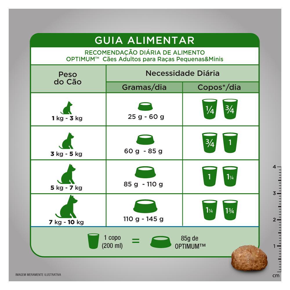 Ração Seca Optimum Frango e Arroz para Cães Adultos Raças Pequenas e Minis - 1 Kg - 7