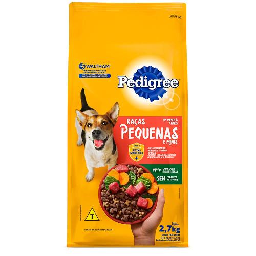 Ração Pedigree Cães Adultos Raças Pequenas - 2,7 Kg