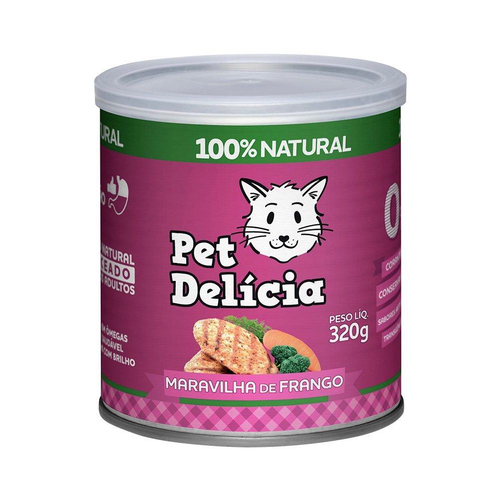 Ração Úmida Pet Delícia Natural Maravilha de Frango - 320 g - 1