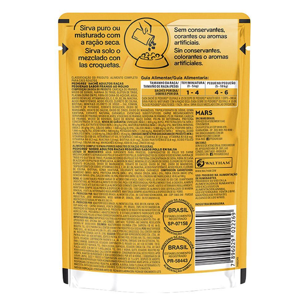 Ração Úmida Pedigree Sachê Frango ao Molho para Cães Adultos de Raças Pequenas - 100 g - 3