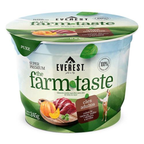 Ração Úmida Everest The Farm Taste Cubos de Carne ao Molho com Abóbora e Ervilha para Cães - 245 g