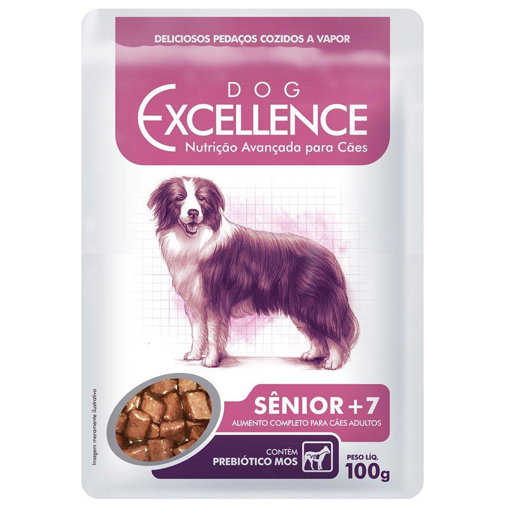 Ração Úmida Dog Excellence Sachê para Cães Adultos Sênior +7 - 100 g - 1