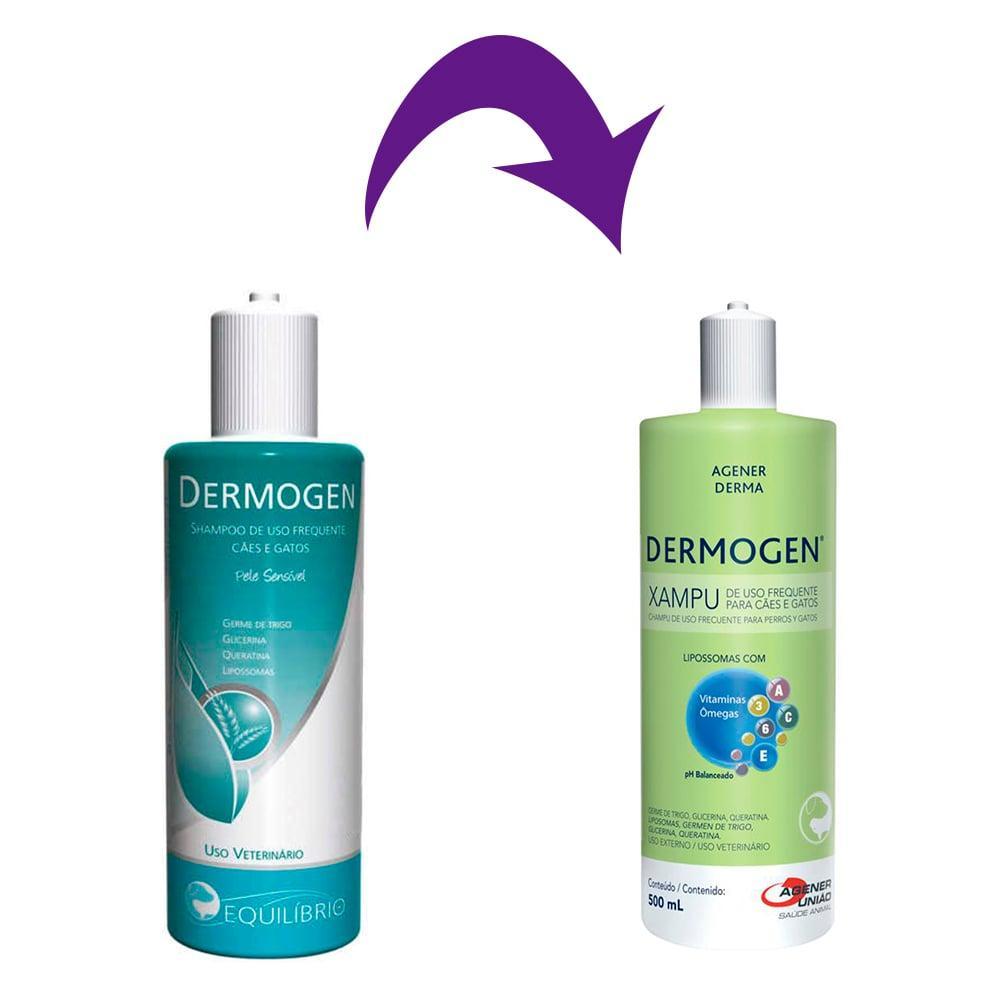 Shampoo Agener União Dermogen Equilíbrio para Cães e Gatos - 500 mL - 2