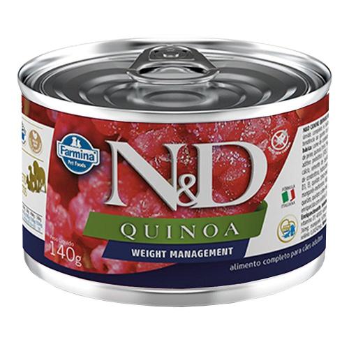 Ração Úmida Lata Farmina N&D Quinoa Weight Management para Cães Adultos - 140 g