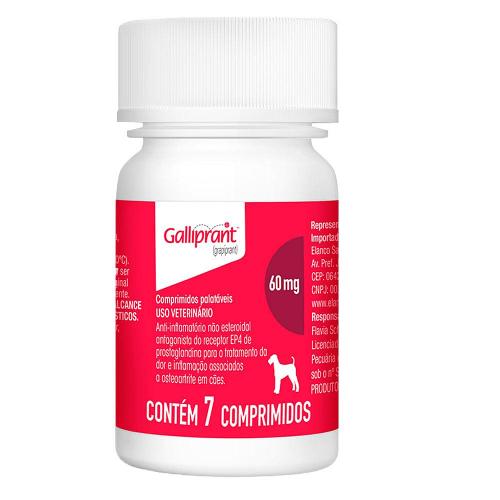 Anti-Inflamatório Elanco Galliprant 60 mg para Cães - 7 Comprimidos