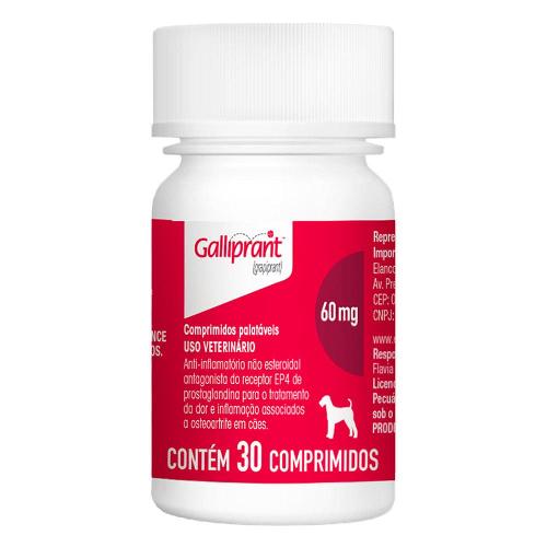 Anti-Inflamatório Elanco Galliprant 60 mg para Cães - 30 Comprimidos