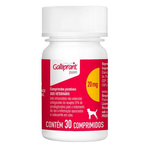 Anti-Inflamatório Elanco Galliprant 20 mg para Cães - 30 Comprimidos