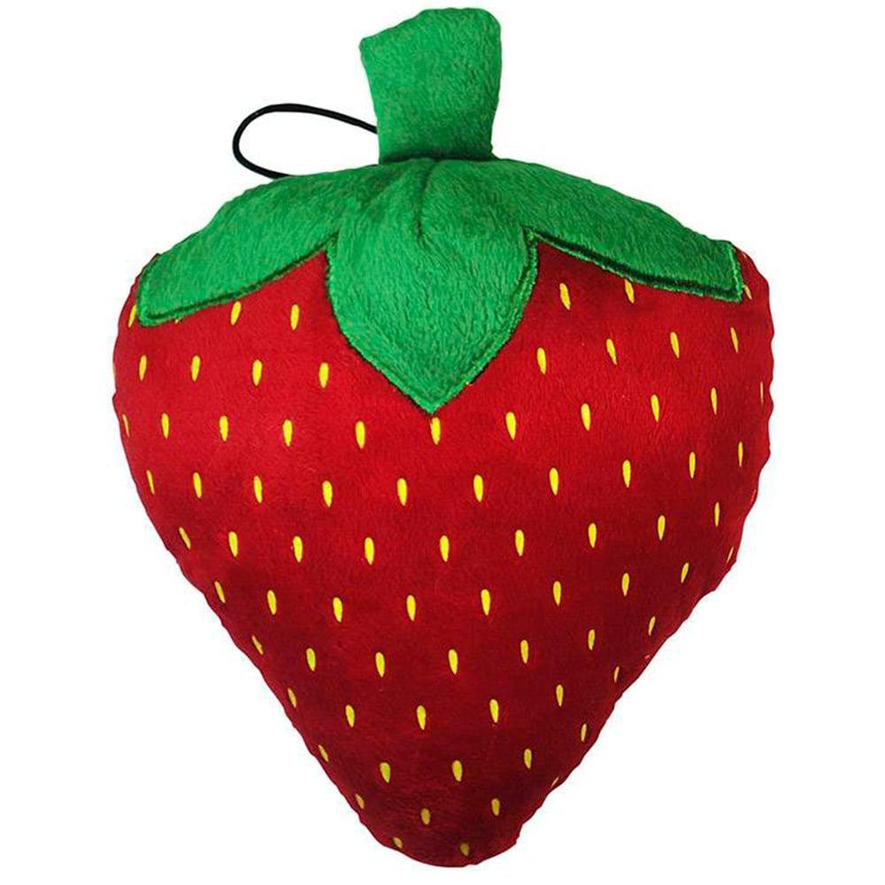 Brinquedo Jambo Mordedor Pelúcia Morango Vermelho - Tam. Único - 1