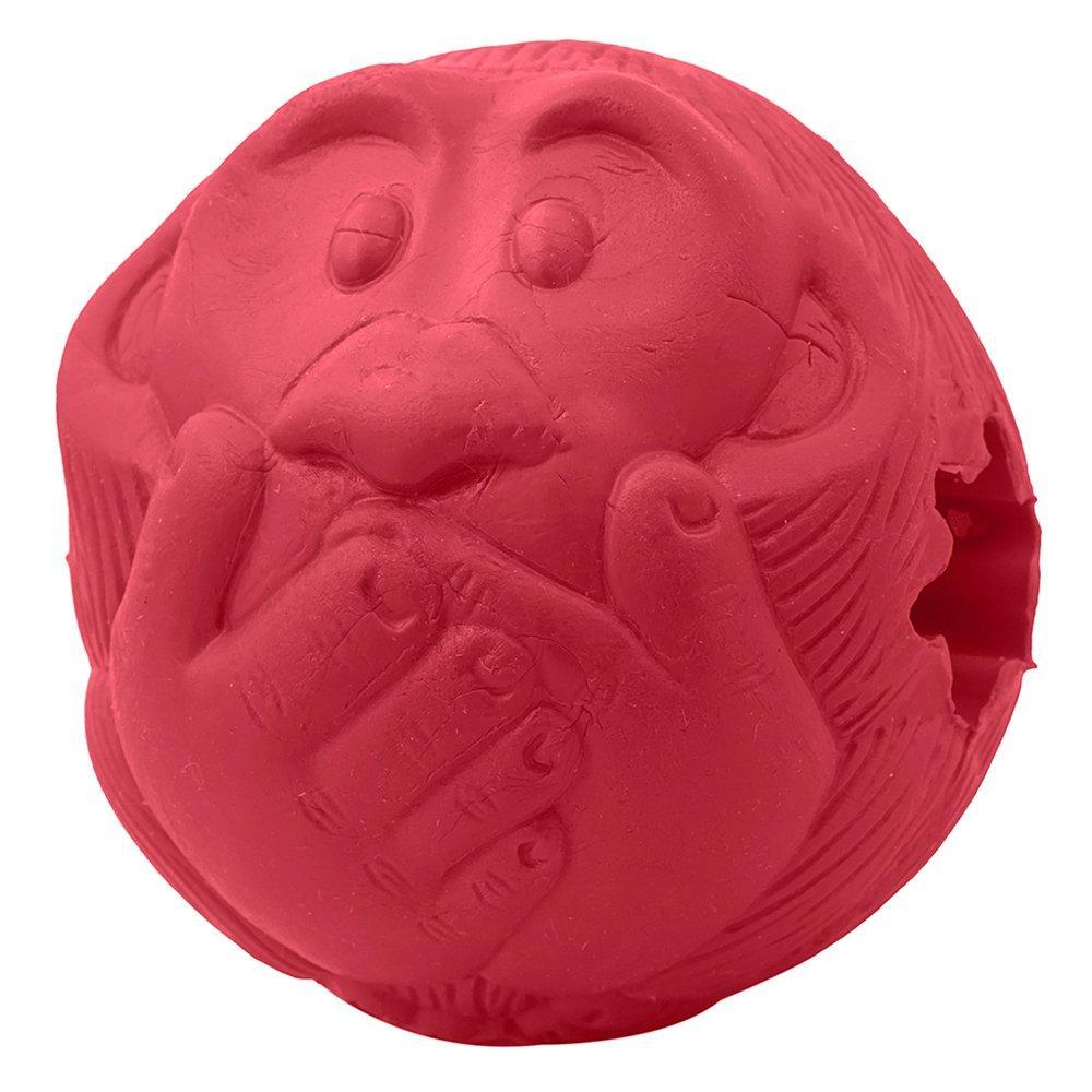 Bola Macaquinho Pet Games com Dispenser de Ração ou Petisco Vermelho - Tam. G - 1