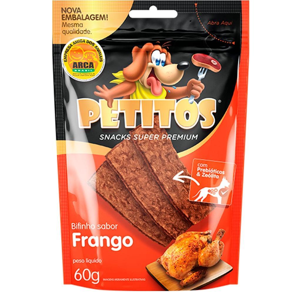 Bifinho Petitos para Cães Adultos Sabor Frango - 60g - 1