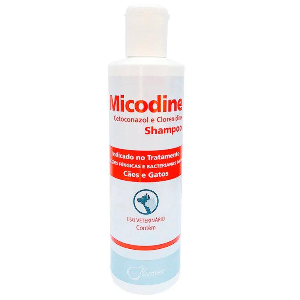 Micodine Shampoo Syntec Cetoconazol e Clorexidine Cães e Gatos - 225 mL - 1