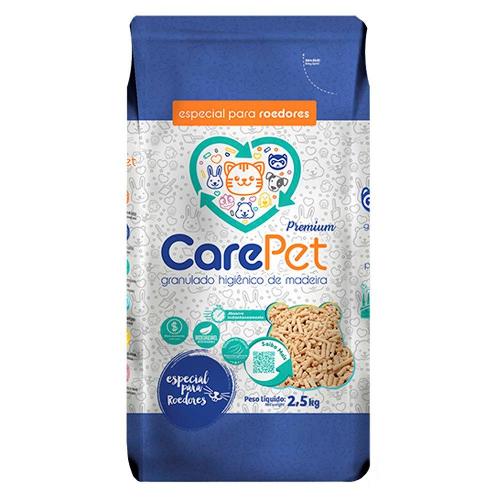 Granulado Higiênico de Madeira CarePet Premium Especial para Roedores - 2,5 Kg