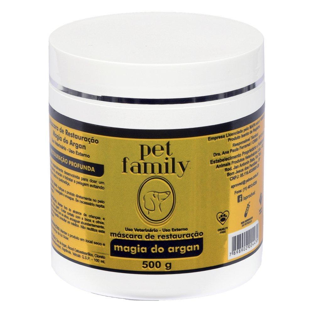Máscara de Restauração Pet Family Magia do Argan para Cães e Gatos - 500 g - 1