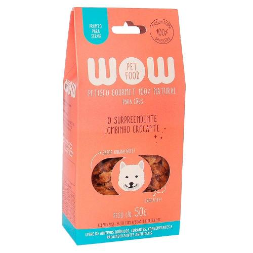 Petisco WOW Pet Food Natural para Cães Sabor Lombinho Crocante - 50g