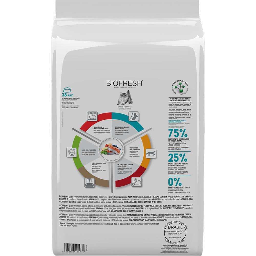 Ração Seca Biofresh Salmão, Maçãs, Chá Verde e Blueberry para Gatos Filhotes - 400 g - 3