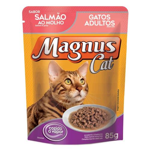 Ração Úmida Magnus Cat Sachê Salmão ao Molho para Gatos Adultos - 85 g