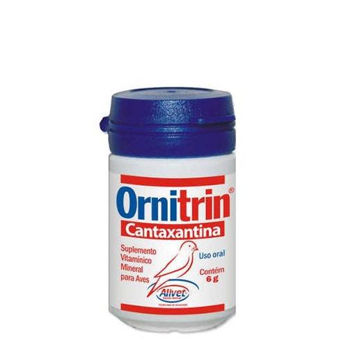 Suplemento Vitamínico Alivet Ornitrim Cantaxantina para Pássaros - 6 g