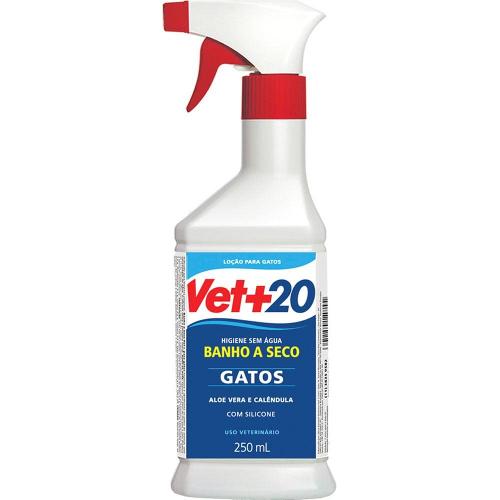 Banho a Seco Spray Vet+20 para Gatos - 250 mL