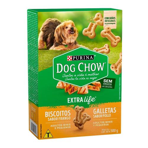 Biscoito Purina Dog Chow Dog Chow para Cães Adultos Porte Pequeno Sabor Frango - 500g