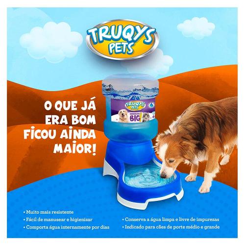 Bebedouro Automático Truqys Pets Vermelho com Galão - 6 Litros
