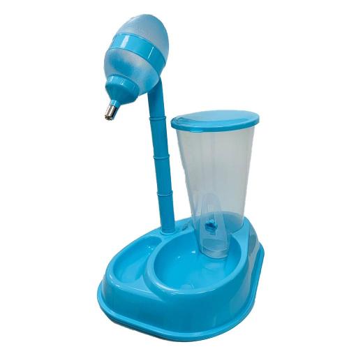 Bebedouro com Comedouro Automático Chalesco Azul para Cães - Tam. P