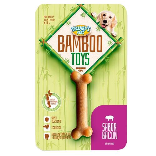 Brinquedo Osso de Bamboo I Natural - Tam. P