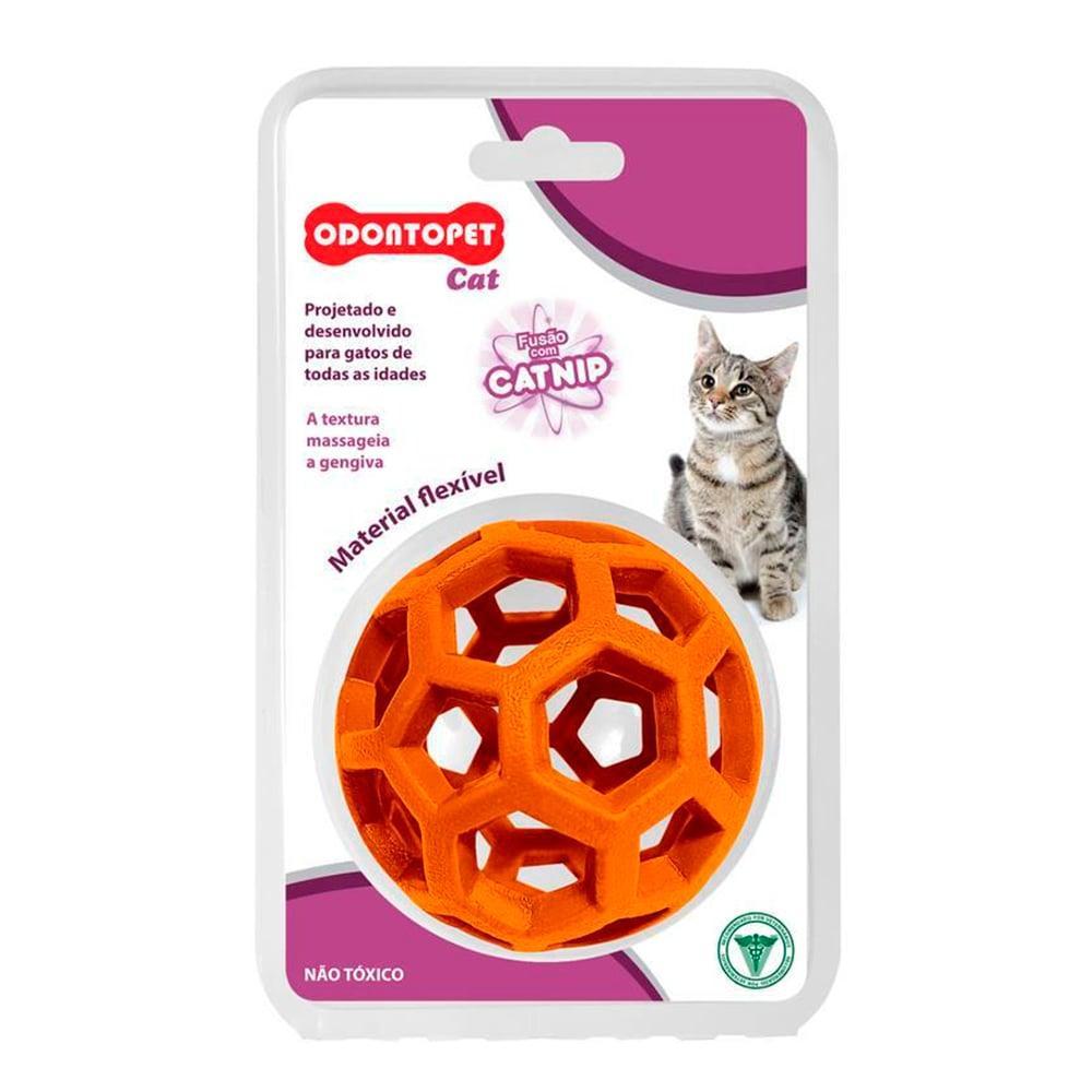 Brinquedo Odontopet Bola Infused Catnip Laranja para Gatos - Tam. Único - 2